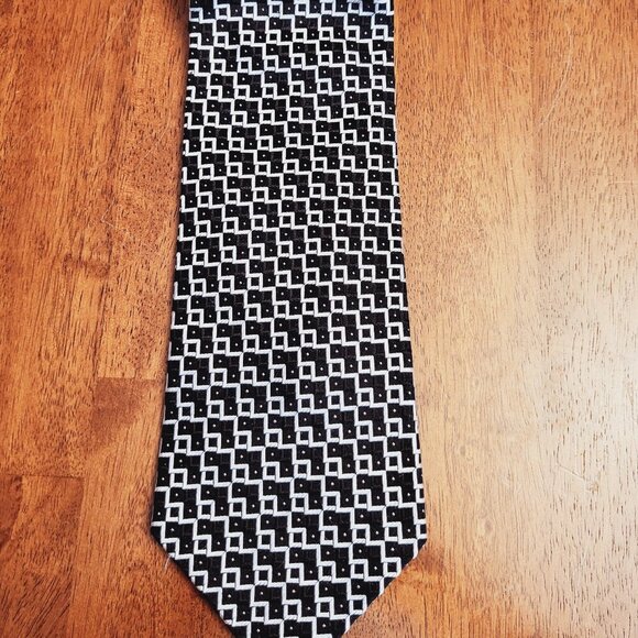 Campia Moda ~ EX Long, Geometric Pattern Necktie ~ Excellent Condition - Picture 3 of 7